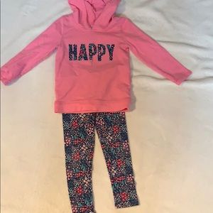 Cute hoodie and leggings.